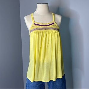 Flowy Yellow and Purple Tunic Tank